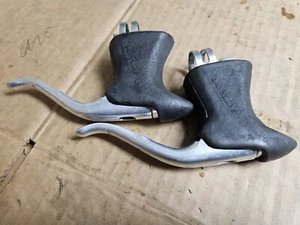 Vintage Dia-Compe COMPACT Aero Brake Levers, silver, black hoods, 23.8mm clamp - Picture 1 of 12
