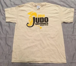 Child Kids T Shirt Beige Tan Size L 12 14 Judo 2014 Nationals Honolulu HA - Picture 1 of 3