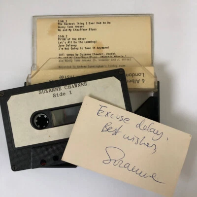 Suzanne Chawner - Rare Early Cassette Tape 1988 - Signed Handwritten Card - Image 1 of 4