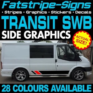 to fit FORD TRANSIT SWB GRAPHICS STICKERS STRIPES DECALS MK6 MK7 CAMPER VAN MX - Picture 1 of 2