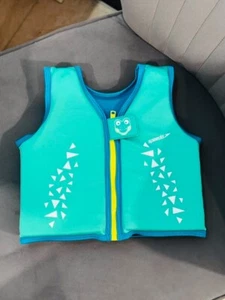 Speedo float vest 1-2 yrs, teal w/cloth spike detail on back, up to 11-15KGs - Picture 1 of 3