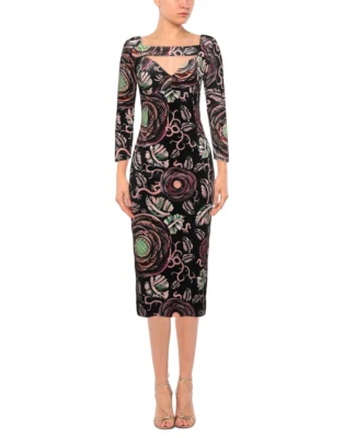 NOVO COM ETIQUETAS CHIARA BONI LA PETITE ROBE Vestido Apolly Veludo em Rosa Oriental 6 $695 - Imagem 1 de 4