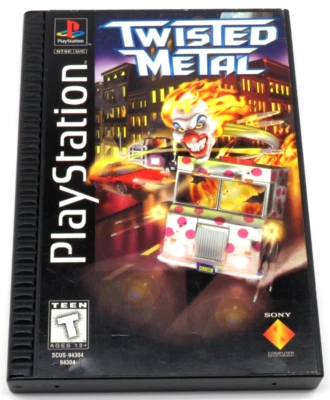 Twisted Metal (PlayStation 1, 1995) By Sony (Long Box, CD & Manual) NTSC - Image 1 of 4