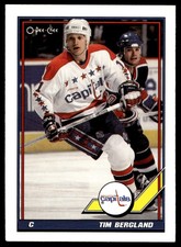 1991-92 O-Pee-Chee Tim Bergland Washington Capitals #34