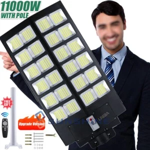 99999900LM LED Brillo Lleno Focos Lampara Sensor De Movimient Solar De Calle Luz - Picture 1 of 133