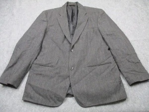 Tasso Elba Blazer Mens Extra Large Gray Coat 100% Wool 2 Button Lined Jacket - Picture 1 of 12
