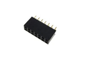 2x7P 2x7 Perni 2,54mm 0,1" Testata Femmina Nero - Confezione da 10 - Foto 1 di 1