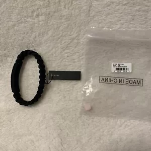 Marc By Marc Jacobs Black Supply Braided Silicone Rubber Bracelet - Picture 1 of 5