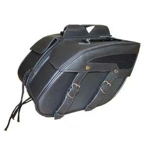 NEW 15" W x 10" H WATERPROOF SLANTED DESIGNER SADDLEBAGS w/ FOR HARLEY - DV7F - Picture 1 of 4