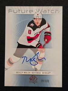 2022-23 SP Authentic Future Watch Auto #RFWA-RW Reilly Walsh New Jersey 1/699 - Picture 1 of 1