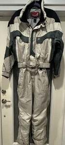 Marker Mens Ski Suit One Piece Snowsuit Snow Bib Snowboard Vtg Retro Onsie LARGE - Picture 1 of 15