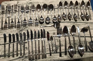 53 pcs 1938 GRENOBLE Oneida Heirloom Prestige flatware - Picture 1 of 9
