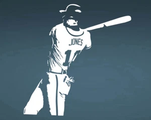 Adesivo da parete in vinile Chipper Jones Braves giocatore di baseball decalcomania 21"h x 20"w - Foto 1 di 2