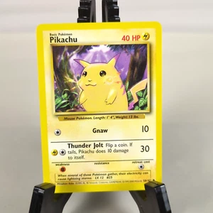 Pokemon PIKACHU 58/102 - Set Base WotC Comune Illimitato - Mai Giocato NM/M - Foto 1 di 3