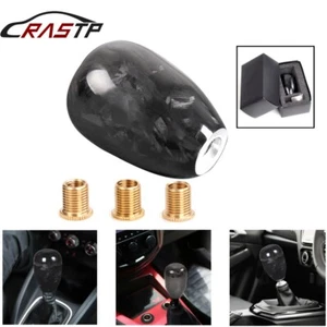 Universal 61mm/2.4" Black Forge Fiber Manual Gear Stick Shift Knob Lever Shifter - Picture 1 of 9