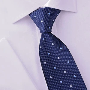 Blue American Regimental Striped 8cm Tie 3.15" Necktie Everyday Checkered Style - Picture 1 of 5