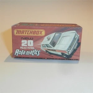 Matchbox Lesney Superfast 20e Range Rover Police Patrol J Style Repro Box - Picture 1 of 4
