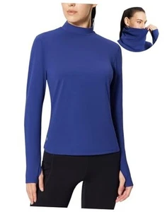 Women's Thermal Long Sleeve Shirts Fleece Turtleneck Top Warm Undershirts - Picture 1 of 7