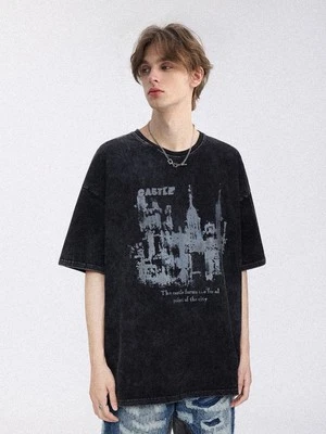 AELFRIC EDEN CASTLE GRAPHIC WASHED TEE SIZE L NWT - Image 1 of 4