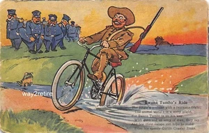 Postkarte Militär Teddy Roosevelt "Bwana Tumbos Fahrt" nach Warrenton Virginia 1909 - Bild 1 von 2