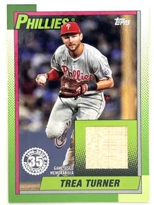 2025 Topps Series 1 - 1990 Topps Baseball Relics Trea Turner #T90R-TT (MEM) - Picture 1 of 2