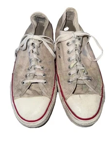 Vintage Chuck Taylor Converse Low Top White Made USA 11 3g - Picture 1 of 11