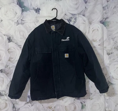 Vintage Carhartt C03 Blk/Black  Men's Duck Quilted Lined Canvas Jacket Sz L - Image 1 of 4