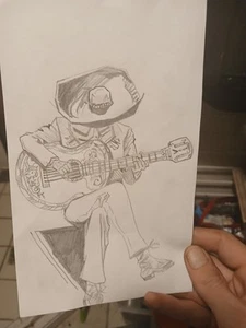 Mariachi Guitar Player 🇲🇽  Drawing  - Picture 1 of 1