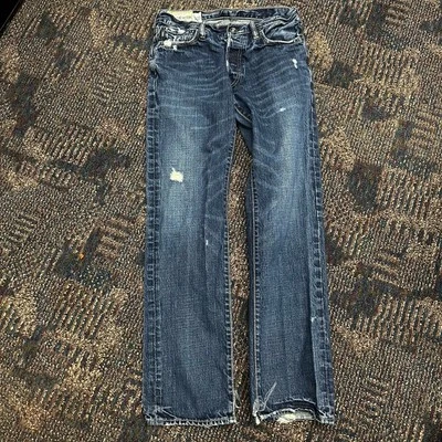 Vtg Abercrombie Fitch Remsen Low Rise Slim Straight Button Fly Jeans 32x32 Blue - Image 1 of 4
