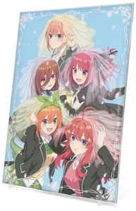 The Quintessential Quintuplets Acrylic Art Board Large Used Decorative Stand - Picture 1 of 2