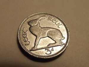 #3526 Irlanda; 3 peniques 1940 au - Imagen 1 de 2