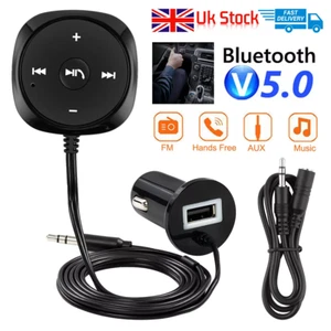 Für Autoradio Audio AUX-in Bluetooth Wireless Empfänger Transmitter Adapter FM - Bild 1 von 21