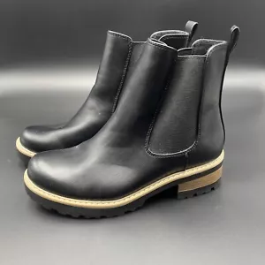 Univeral Thread Black slip on black ankle boot size 7 - Picture 1 of 7