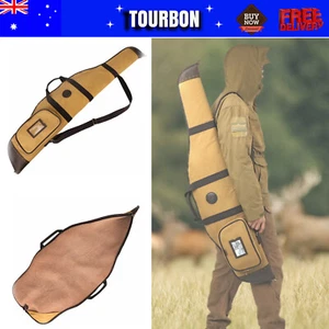Tourbon Canvas Rifle Case Soft Padded Scope Cover Gun Carry Bag Accessory Pouch - Picture 1 of 24