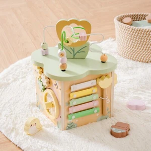Robud Wooden 9-in-1 Activity Cube Montessori Toys Educational Toys for Toddlers - Picture 1 of 10