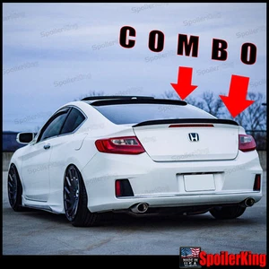 SpoilerKing Rear Roof Spoiler & Trunk Wing Fits Accord 13-18 2d Coupe 284R/284G - Picture 1 of 12