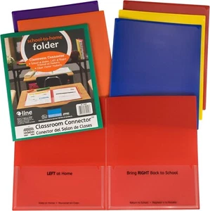 C-Line Classroom Connector School-to-Home Folders, Assorted Colors, 36 per Box - Picture 1 of 4