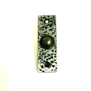 Pewter Antique Door Bell Chime Push Button Press - Picture 1 of 3