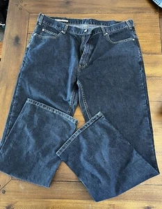 Euc Perry Ellis Men's Blue Straight Dark Wash Cotton Blend Denim Jeans 38x32 - Picture 1 of 6