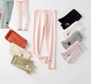 Girls' Warm Fleece Lined Leggings Kids Soft Comfy Thermal Long Underwear Bottoms - Picture 1 of 33