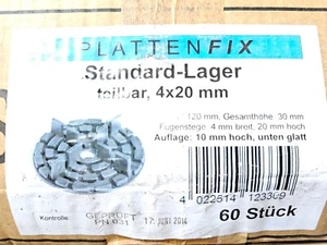 Plattenfix Standart-Lager teilbar 4x20 mm neuwertig und teilweise gebraucht - Bild 1 von 3