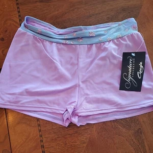 Capezio Signature Lavender Shorts With Glitter Waist Child Large NWT - Picture 1 of 4