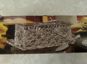 Piatto burro coperto quarto di libbra vintage collezione Godinger Crystal Pineapple - Foto 1 di 6