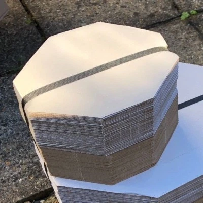 IPSC APPROVED UKPSA MINI 60% CARDBOARD TARGETS WHITE BACK DOUBLE SCORING LINES  - Image 1 of 4