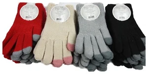 Mujeres Suave Pantalla Táctil Guante Invierno Cálido Grueso Tejido Smartphone Tablet Talla Única - Imagen 1 de 7