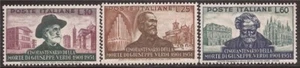 Italia - 1951 Compositor Giuseppe Verde - Juego de 3 sellos MNH - Scott #594-6 - Imagen 1 de 1