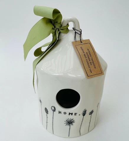 Rae Dunn HOME Birdhouse Artisan Collection 21 Stems and Florals Black White RARE Cover