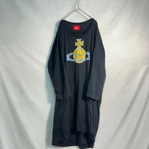 Vivienne Westwood Red Label Orb Embroidered Long T-Shirt Dress Black Size S - Bild 1 von 10