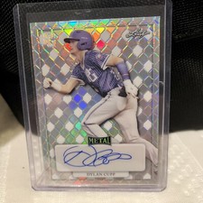 DYLAN CUPP "SILVER METAL AUTOGRAPH CARD LEAF PERFECT GAME AAC METAL 2022