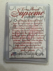 Comic Images Supreme Olivia De Berandinis Autograph Signed Card Rare - Foto 1 di 2